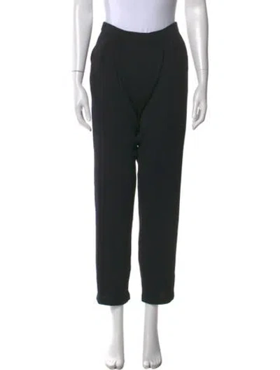 Pre-owned St John Straight Leg Pants In Black