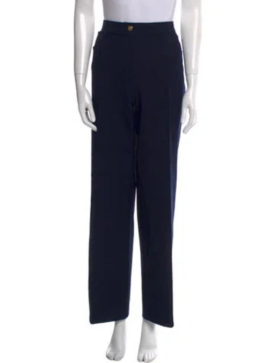 Pre-owned St John Straight Leg Pants In Black
