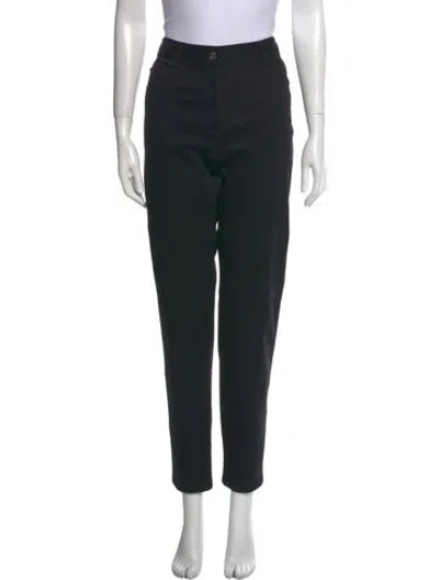 Pre-owned St John Straight Leg Pants In Black
