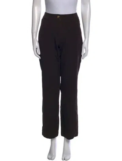 Pre-owned St John Straight Leg Pants In Black
