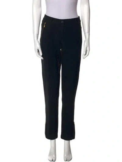 Pre-owned St John Straight Leg Pants In Black