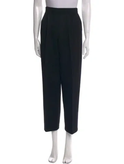 Pre-owned St John Straight Leg Pants In Black