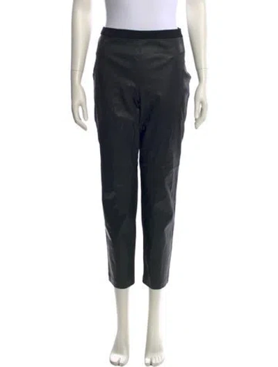 Pre-owned St John Straight Leg Pants In Black