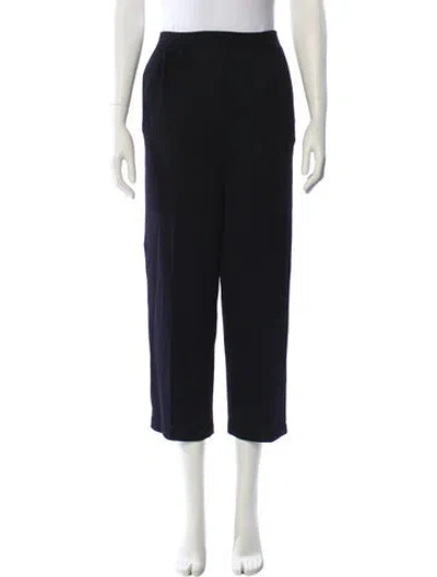 Pre-owned St John Straight Leg Pants In Black