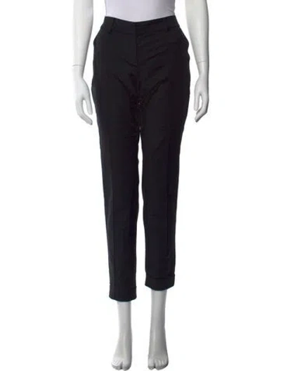 Pre-owned St John Straight Leg Pants In Black