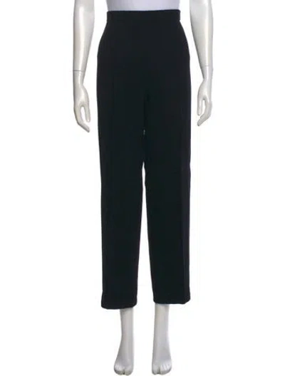 Pre-owned St John Straight Leg Pants In Black