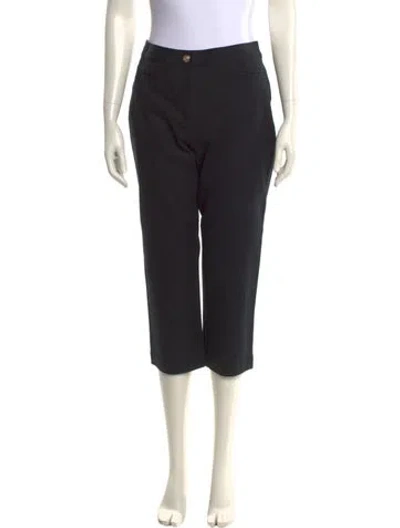 Pre-owned St John Straight Leg Pants In Black