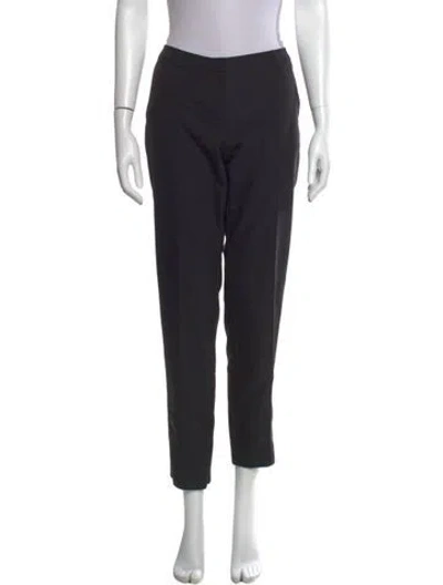 Pre-owned St John Straight Leg Pants In Black
