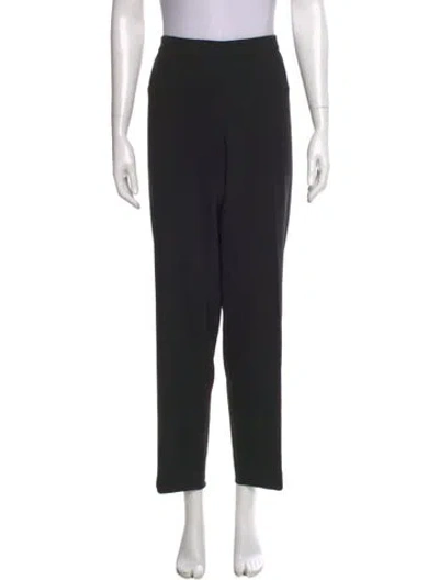 Pre-owned St John Straight Leg Pants In Black
