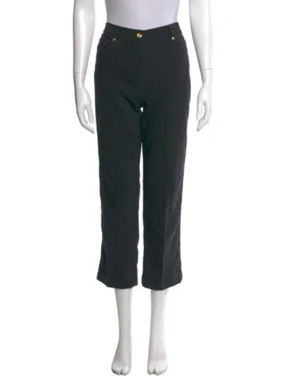 Pre-owned St John Straight Leg Pants In Black