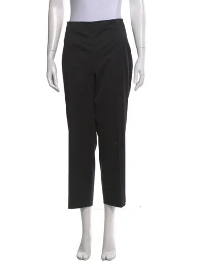 Pre-owned St John Straight Leg Pants In Black