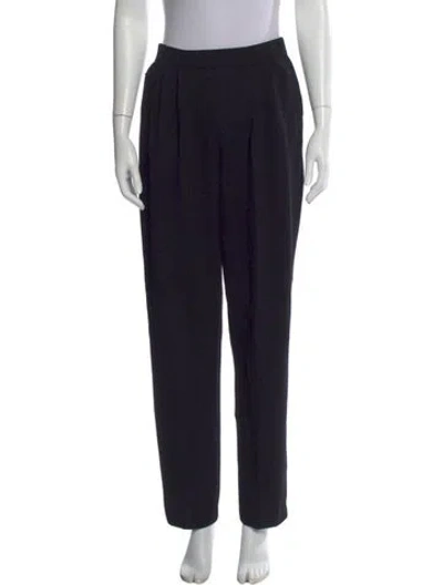 Pre-owned St John Straight Leg Pants In Black