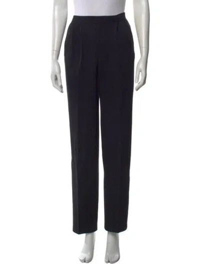 Pre-owned St John Straight Leg Pants In Black