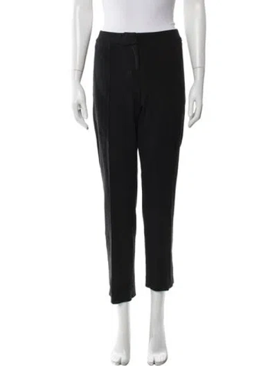 Pre-owned St John Straight Leg Pants In Black