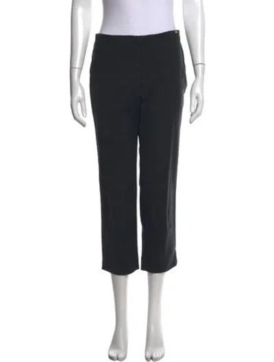 Pre-owned St John Straight Leg Pants In Black