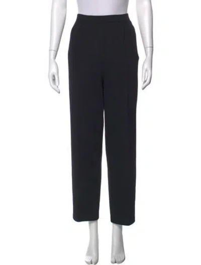 Pre-owned St John Straight Leg Pants In Black