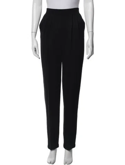 Pre-owned St John Straight Leg Pants In Black