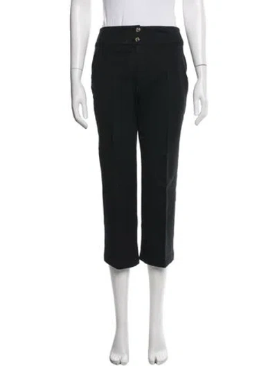 Pre-owned St John Straight Leg Pants In Black