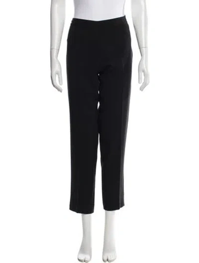 Pre-owned St John Straight Leg Pants In Black