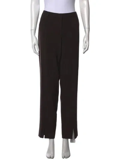 Pre-owned St John Straight Leg Pants In Black