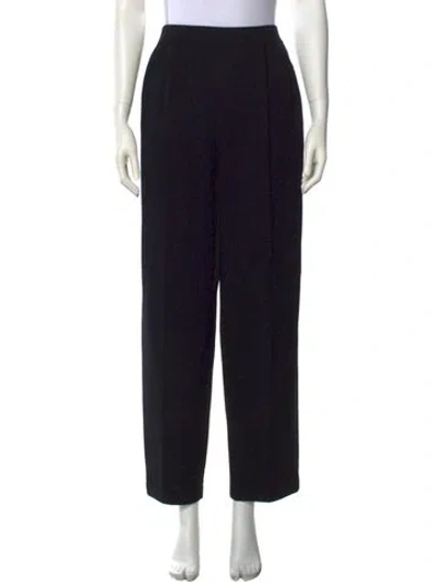 Pre-owned St John Straight Leg Pants In Black