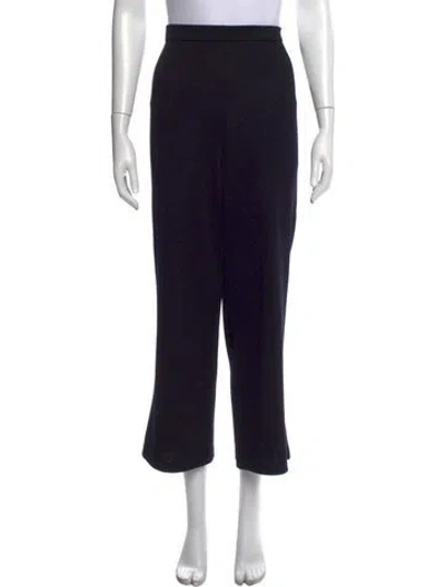 Pre-owned St John Straight Leg Pants In Black