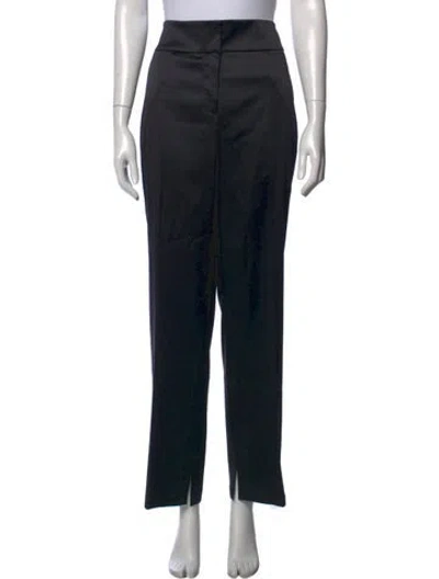Pre-owned St John Straight Leg Pants In Black