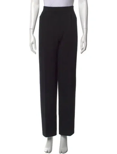 Pre-owned St John Straight Leg Pants In Black
