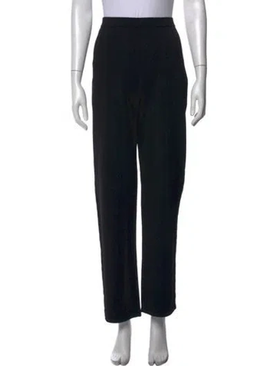 Pre-owned St John Straight Leg Pants In Black