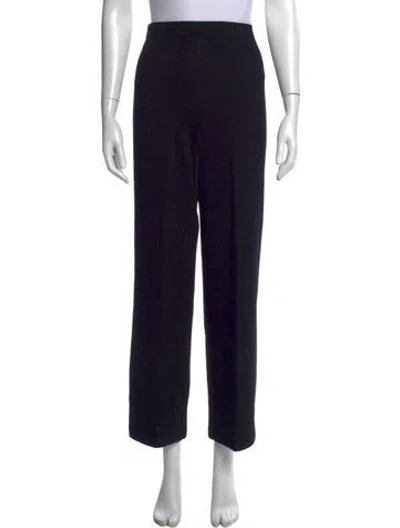 Pre-owned St John Straight Leg Pants In Black