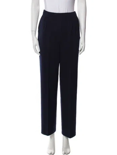 Pre-owned St John Straight Leg Pants In Blue
