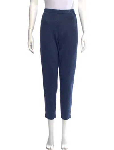 Pre-owned St John Straight Leg Pants In Blue