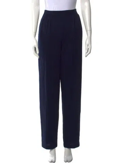 Pre-owned St John Straight Leg Pants In Blue