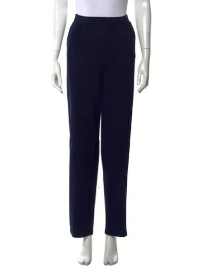 Pre-owned St John Straight Leg Pants In Blue