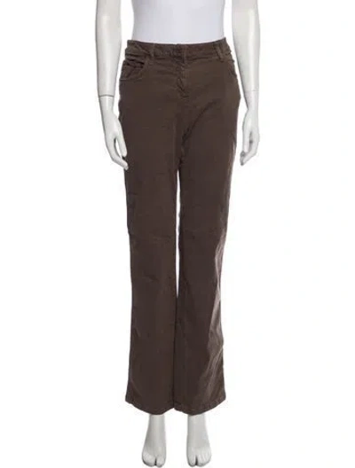 Pre-owned St John Straight Leg Pants In Brown