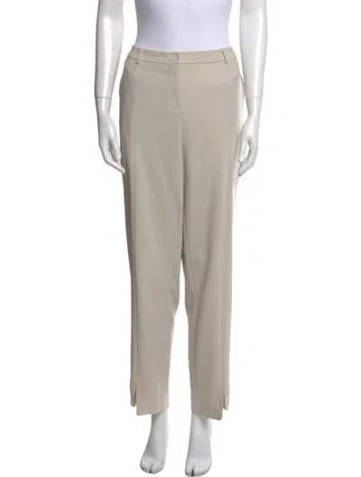 Pre-owned St John Straight Leg Pants In Brown