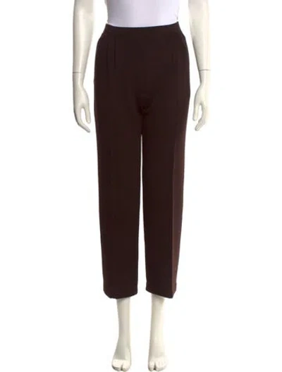 Pre-owned St John Straight Leg Pants In Brown