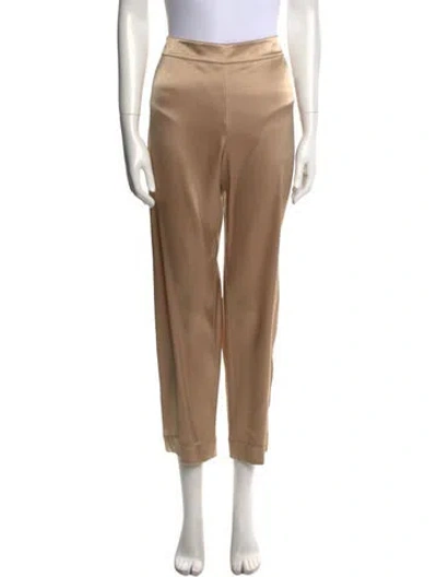 Pre-owned St John Straight Leg Pants In Brown