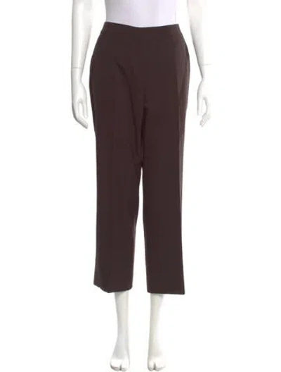 Pre-owned St John Straight Leg Pants In Brown