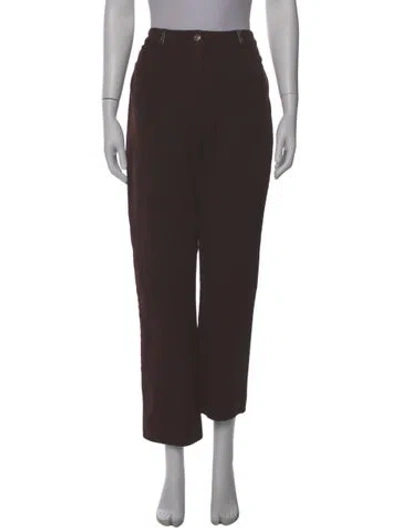 Pre-owned St John Straight Leg Pants In Brown