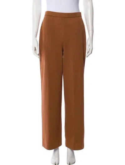 Pre-owned St John Straight Leg Pants In Brown