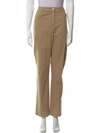 Pre-owned St John Straight Leg Pants In Brown