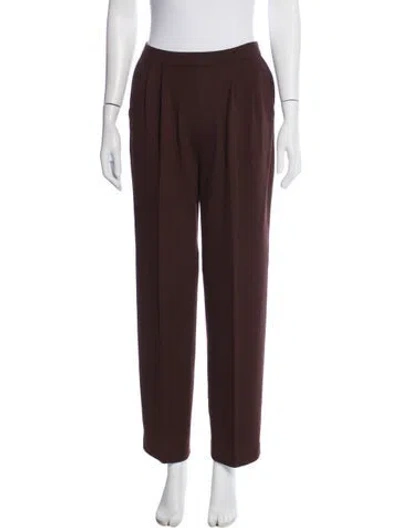 Pre-owned St John Straight Leg Pants In Brown