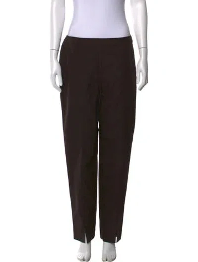 Pre-owned St John Straight Leg Pants In Brown