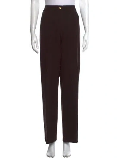 Pre-owned St John Straight Leg Pants In Brown