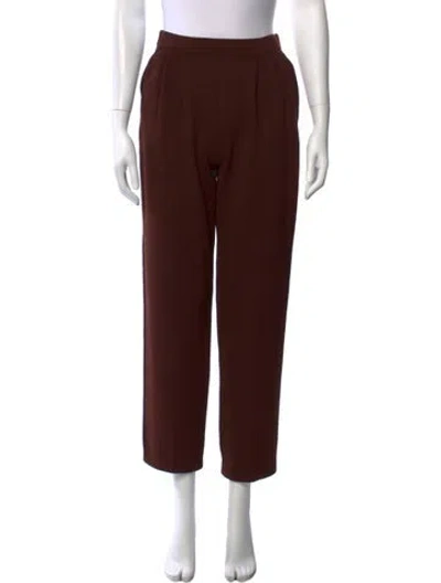 Pre-owned St John Straight Leg Pants In Brown