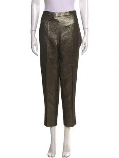 Pre-owned St John Straight Leg Pants In Gold