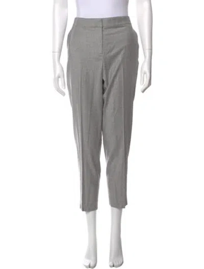 Pre-owned St John Straight Leg Pants In Gray