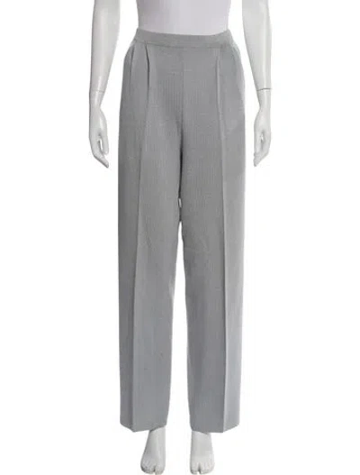 Pre-owned St John Straight Leg Pants In Gray