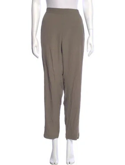 Pre-owned St John Straight Leg Pants In Green